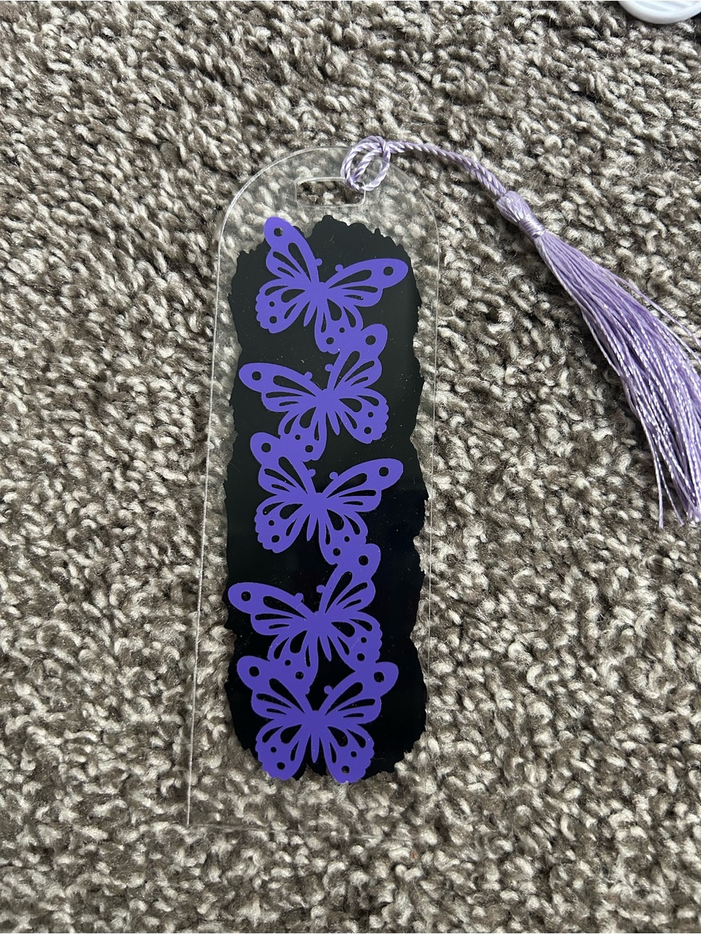 Purple Butterfly Tassel Bookmark Card Holder - Women Accessories
